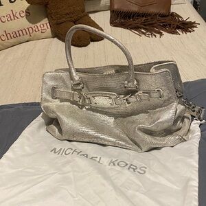 Michael Kors Metallic Silver Shoulder Bag